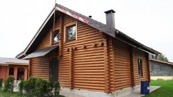 Деревянная баня с бассейном в д. Колодищи